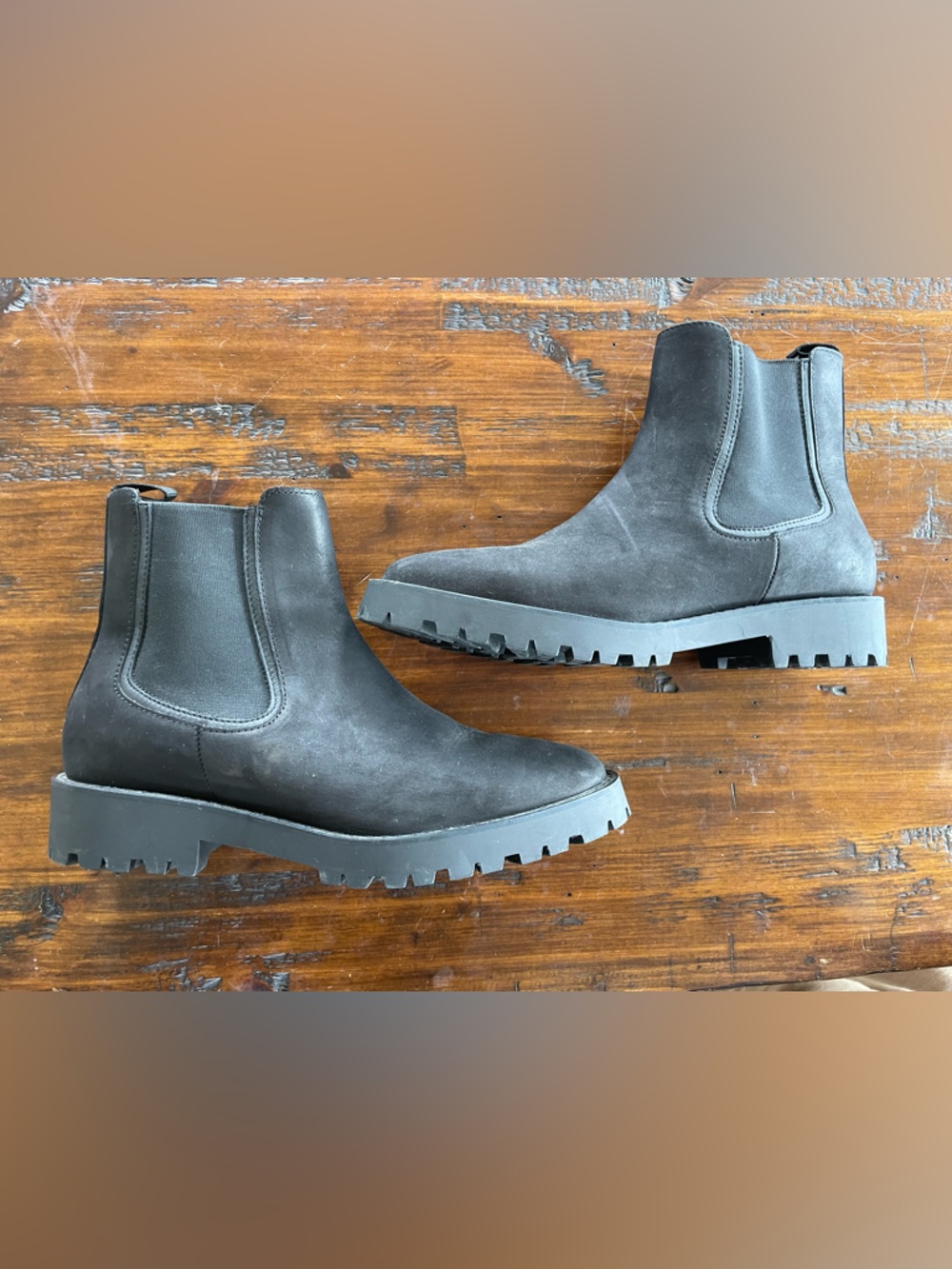 Thursday Boot Company Women's Black Chelsea Lug-Sole Boots